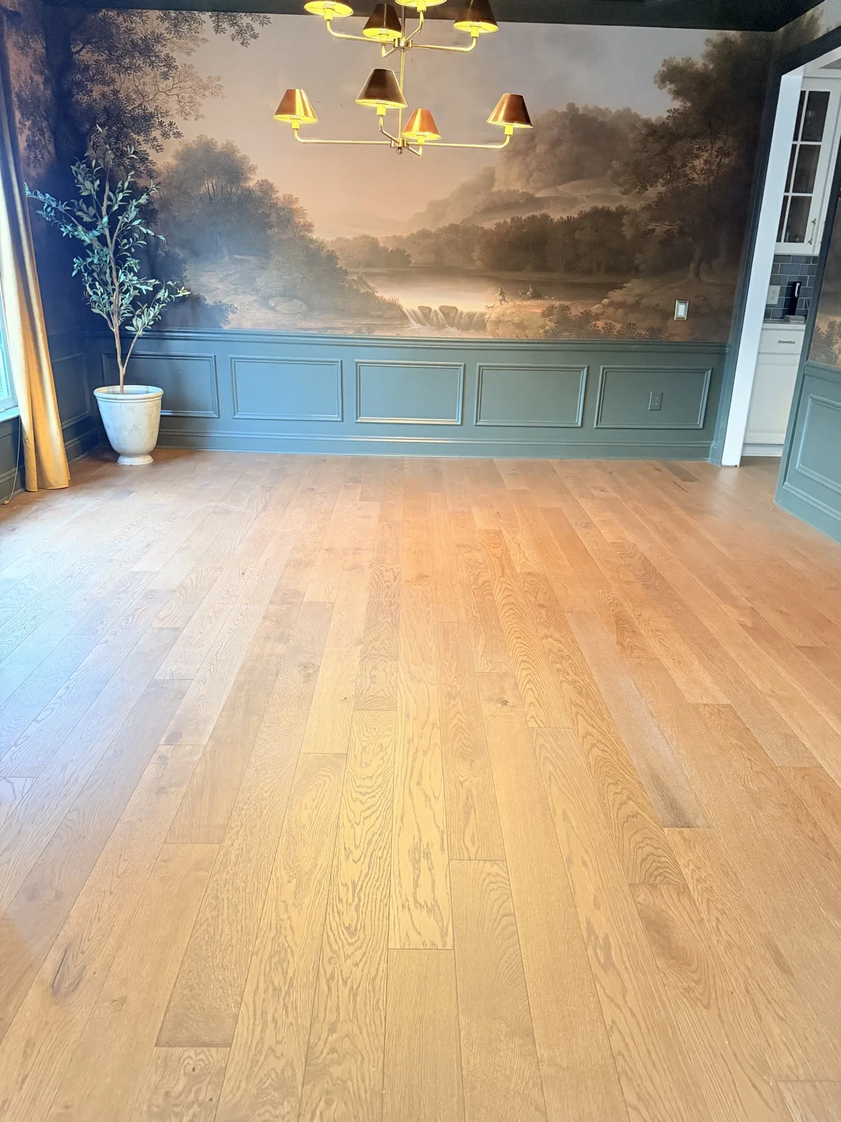 Engineered hardwood flooring in a Matthews dining room
